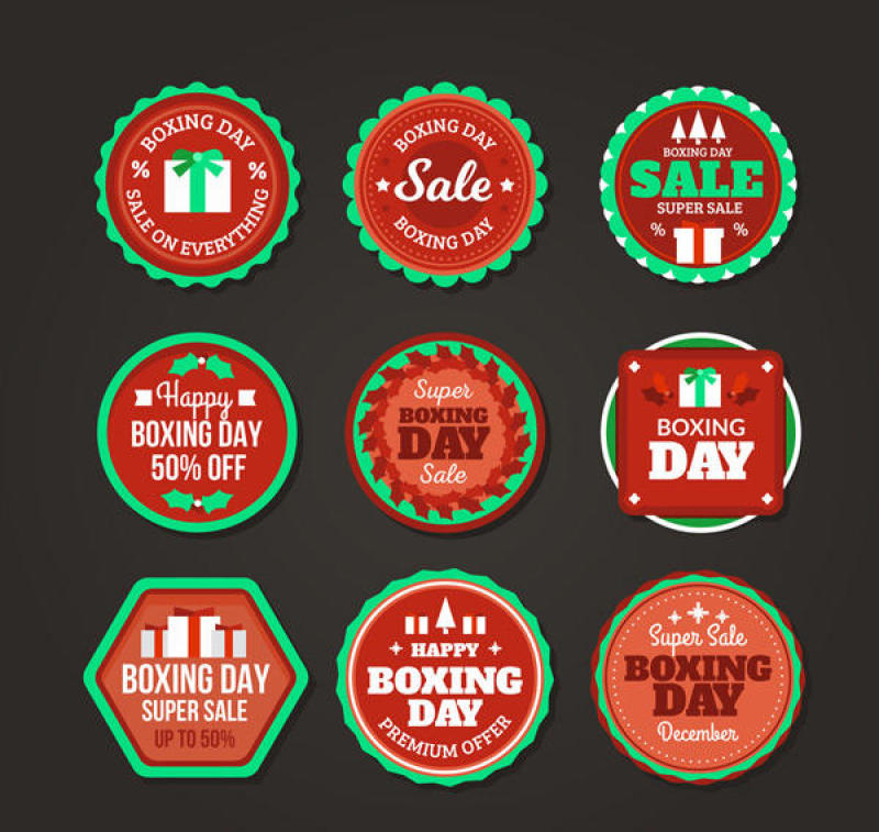 节礼日标签矢量