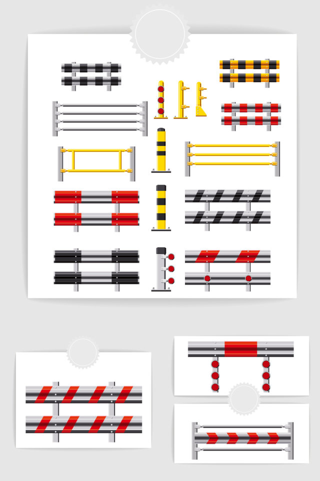 矢量城市交通护栏