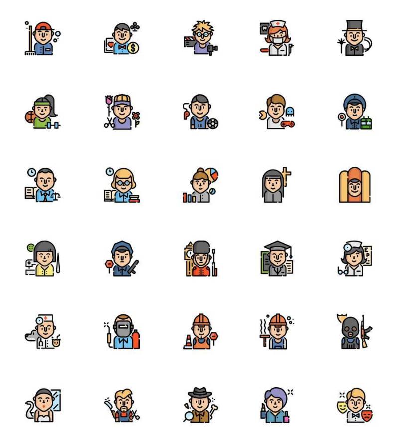 30 枚工作和职业图标