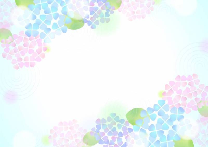 柔和的颜色绣球花背景4