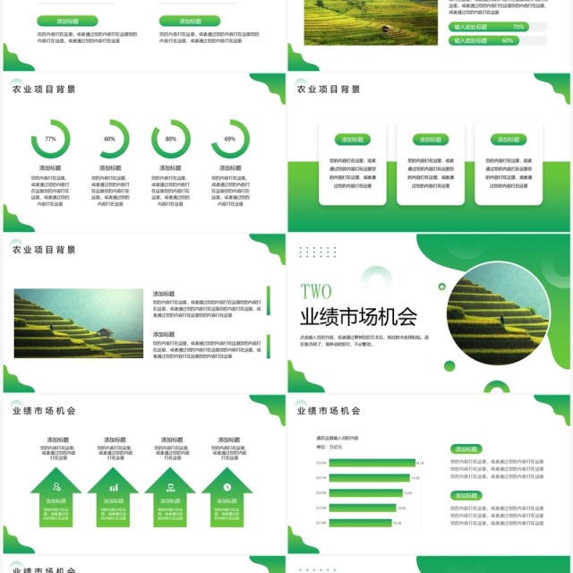 绿色商务风农业商业项目计划PPT模板
