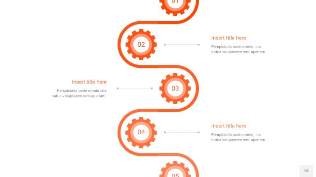 橙色齿轮PPT信息图18