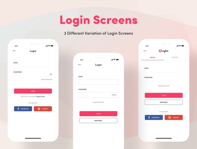 设计您的下一个应用程序，Bright App UI Kit