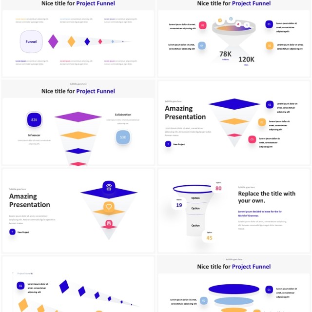 项目漏斗图PPT模板Project Funnel Infographic 项目漏斗图PPT模板Project Funnel Infographic