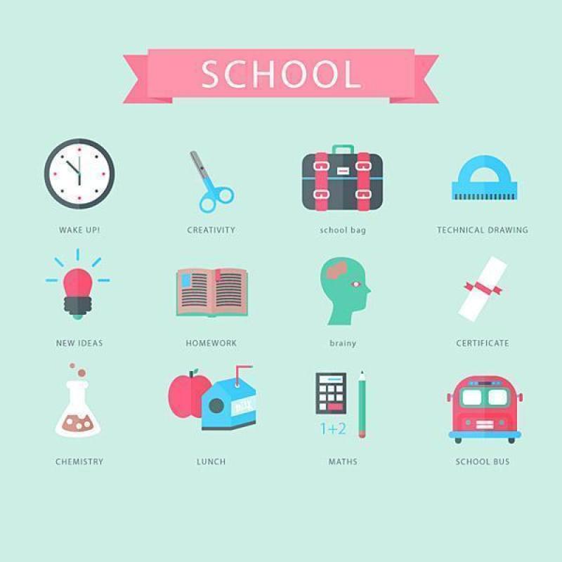 12款卡通校园图标