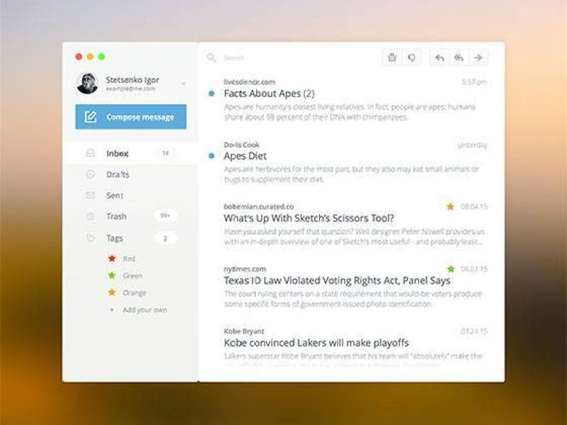 Email Client Concept