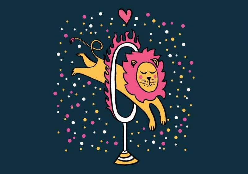 可爱的马戏团狮子