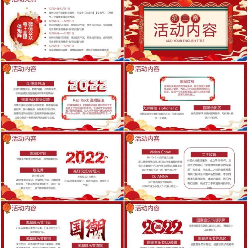 2022虎年跨年活动主题计划PPT通用模板