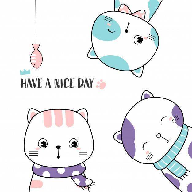 Cute cat hand drawn style Cute cat hand drawn style