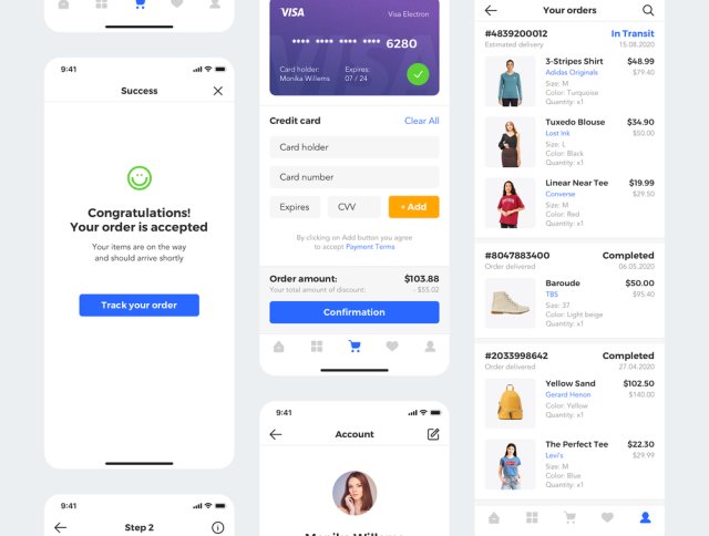 30个高质量的模板,非常适合制作电子商务应用,Sector UI Kit。电子商务 30个高质量的模板,非常适合制作电子商务应用,Sector UI Kit。电子商务