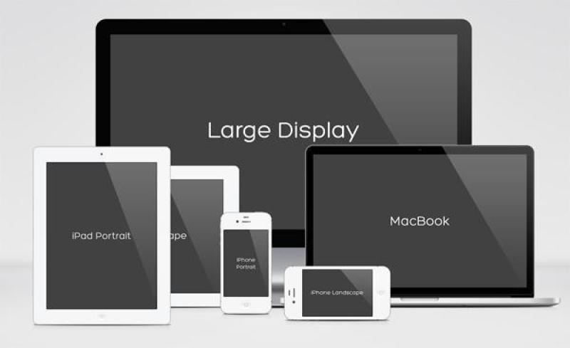网页项目效果展示Apple家族全系列PSD