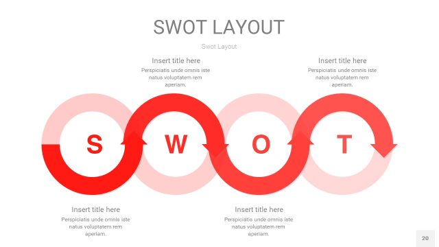 红色SWOT图表PPT20