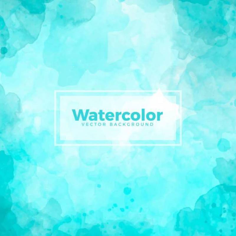 Blue Turquoise Watercolor Background