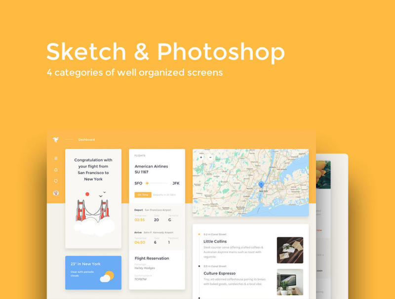 网页和移动仪表板必备UI套件，仪表板UI KIt
