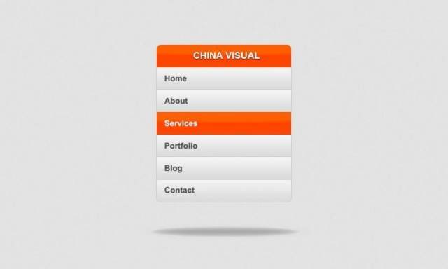 设计师BOZ-经典橙灰配色商务导航设计PSD分层 设计师BOZ-经典橙灰配色商务导航设计PSD分层