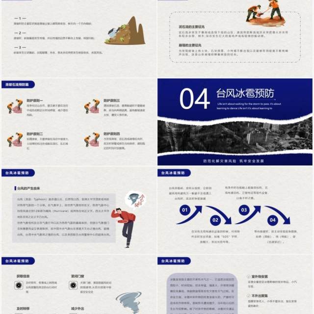 蓝色简约风防灾减灾安全防护教育PPT模板 蓝色简约风防灾减灾安全防护教育PPT模板