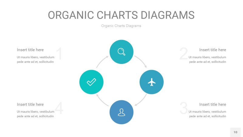 宝石绿循环PPT图表10