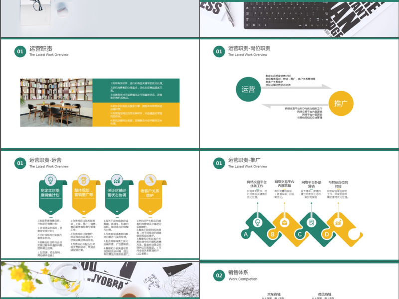 文艺小清新完整内容运营总结ppt模板