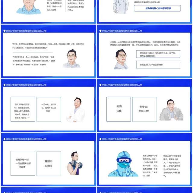 钟南山中国呼吸系统传染病防治的领军人物动态PPT模板 钟南山中国呼吸系统传染病防治的领军人物动态PPT模板