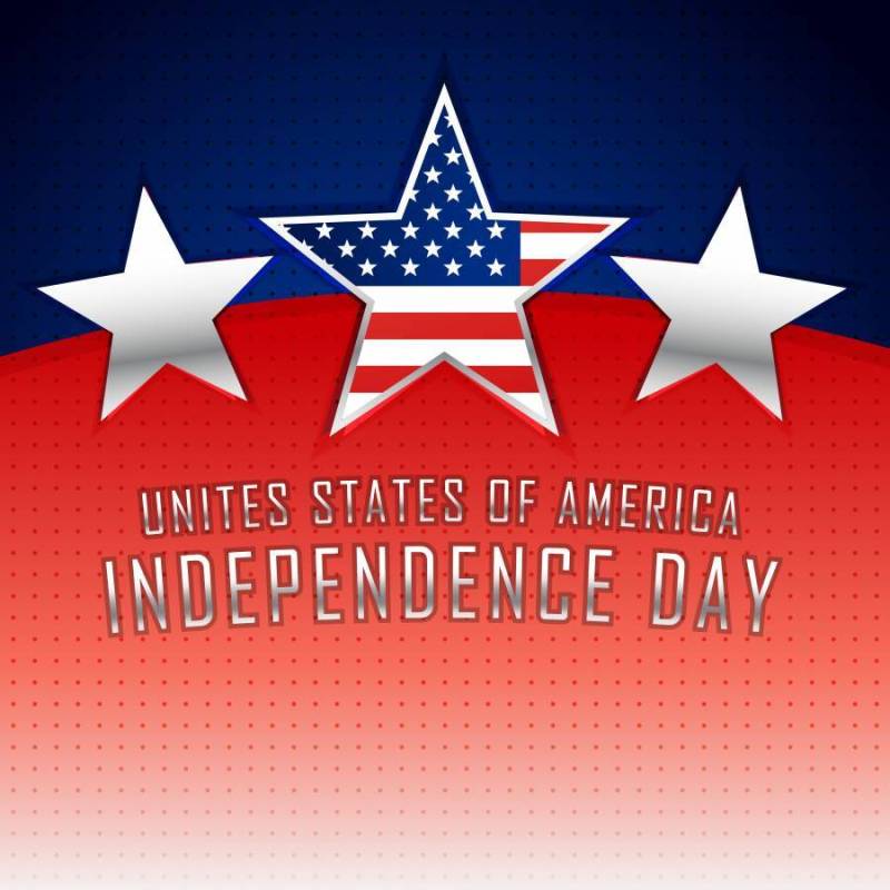 美国独立日背景与三个银星