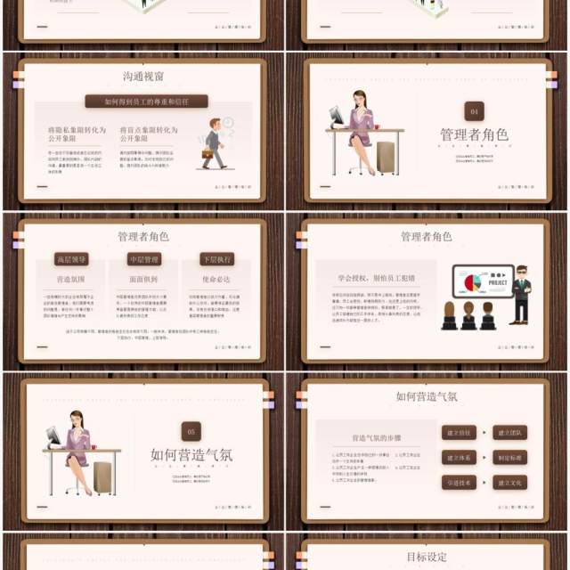 棕色简约风可复制的领导力企业管理培训知识介绍PPT模板 棕色简约风可复制的领导力企业管理培训知识介绍PPT模板