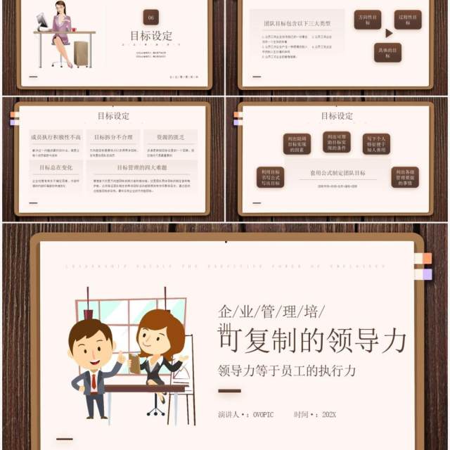 棕色简约风可复制的领导力企业管理培训知识介绍PPT模板 棕色简约风可复制的领导力企业管理培训知识介绍PPT模板