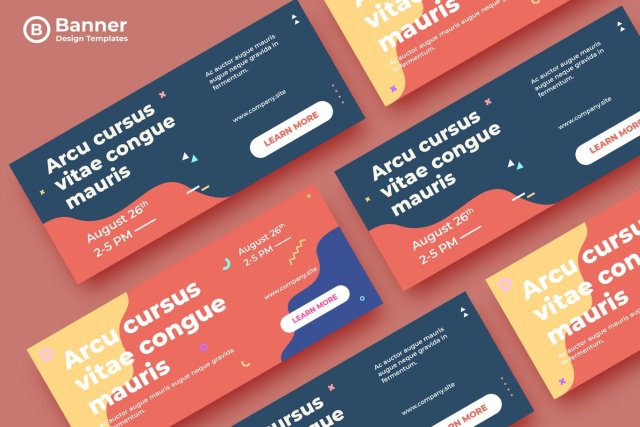 莫兰迪色系网页banner模板平面广告AI矢量抽象背景素材ADL Banner Templates.22 莫兰迪色系网页banner模板平面广告AI矢量抽象背景素材ADL Banner Templates.22