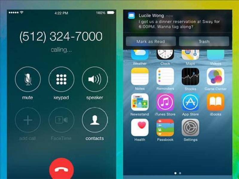 iOS 通话与通知界面 iOS 通话与通知界面