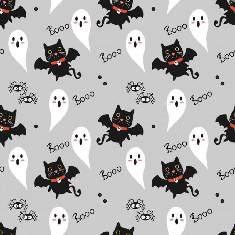 可爱的吸血鬼猫无缝模式