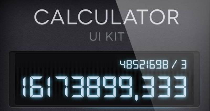 iOS Psd Calculator UI套件