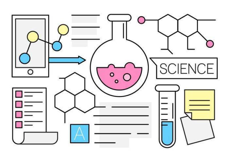  的线性科学图标