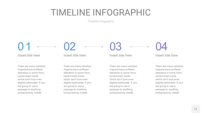 紫蓝色时间轴PPT信息图11