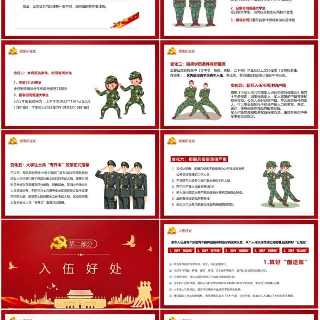 红色大气党政风参军报国无上光荣PPT模板 红色大气党政风参军报国无上光荣PPT模板