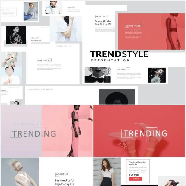 时尚简约作品图片展示PPT模板TREND - Powerpoint ⚡️ 时尚简约作品图片展示PPT模板TREND - Powerpoint ⚡️