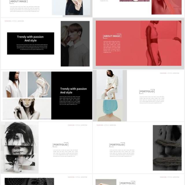时尚简约作品图片展示PPT模板TREND - Powerpoint ⚡️ 时尚简约作品图片展示PPT模板TREND - Powerpoint ⚡️