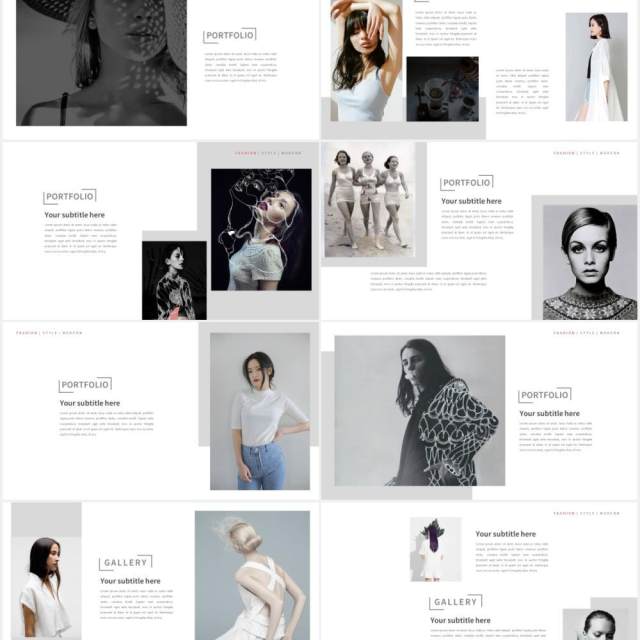 时尚简约作品图片展示PPT模板TREND - Powerpoint ⚡️ 时尚简约作品图片展示PPT模板TREND - Powerpoint ⚡️