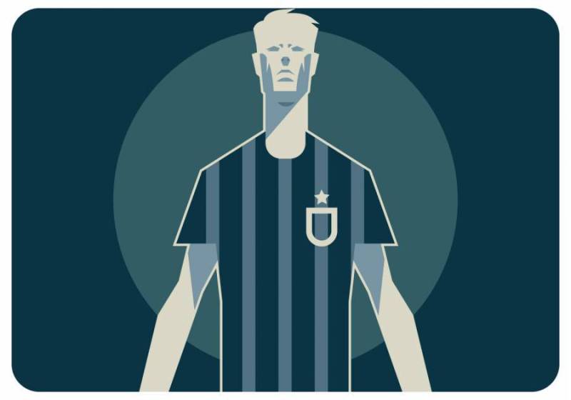 抽象的足球运动员常设矢量