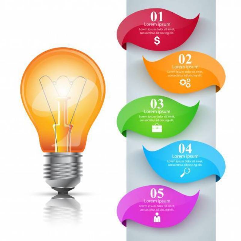 Infographic design template and marketing icons.