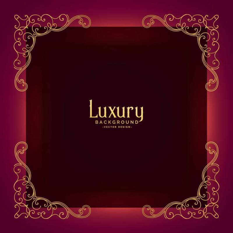 皇家邀请卡背景与装饰框架装饰
