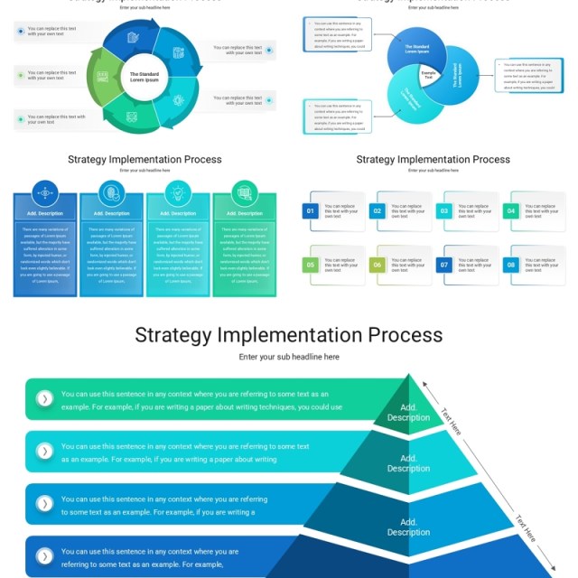 战略实施过程流程信息图PPT模板Strategy Implementation Process