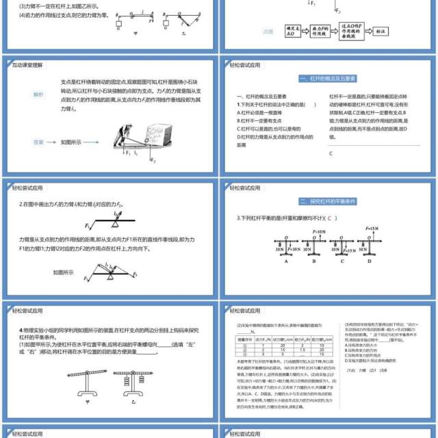 部编版八年级物理下册杠杆课件PPT模板 部编版八年级物理下册杠杆课件PPT模板