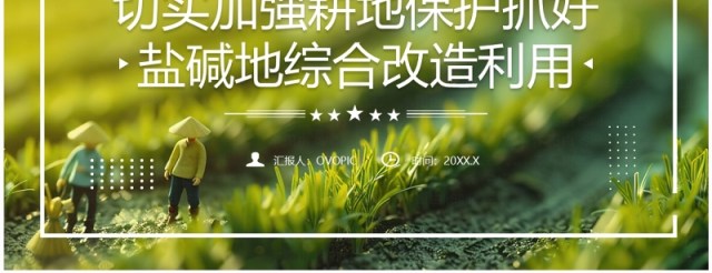 绿色简约风切实加强耕地保护PPT模板 绿色简约风切实加强耕地保护PPT模板