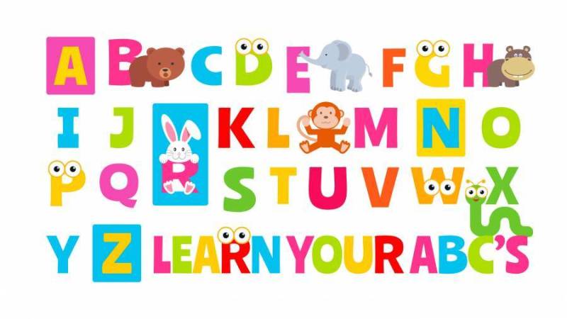 可爱的动物字母