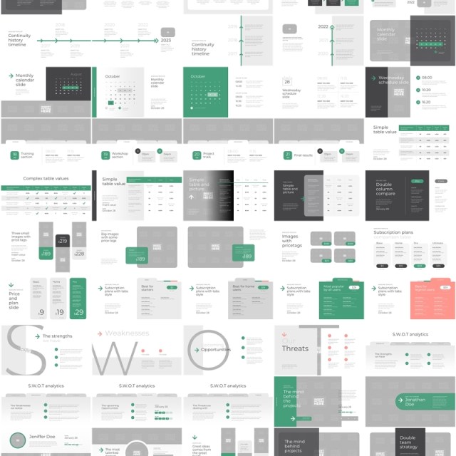 275页多功能多用途商务信息图PPT模板可插图Evo PowerPoint