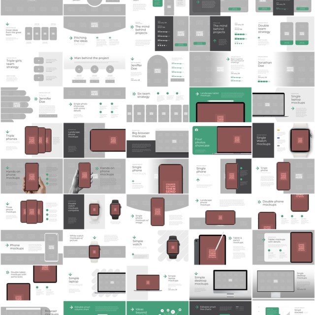 275页多功能多用途商务信息图PPT模板可插图Evo PowerPoint