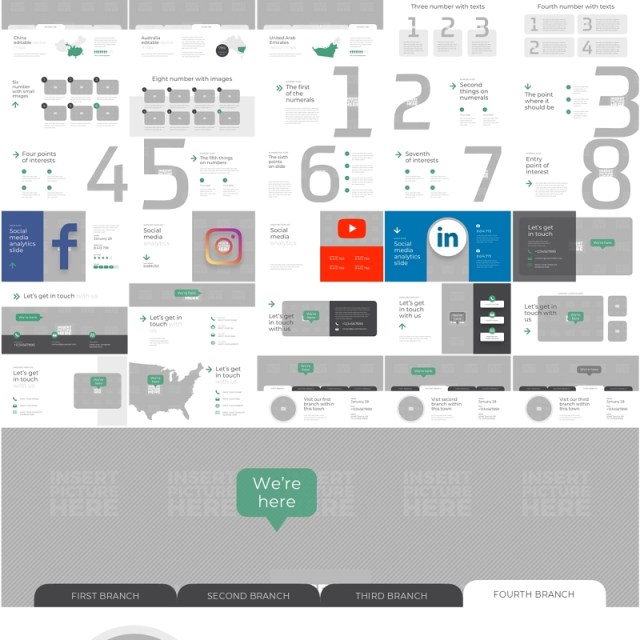 275页多功能多用途商务信息图PPT模板可插图Evo PowerPoint