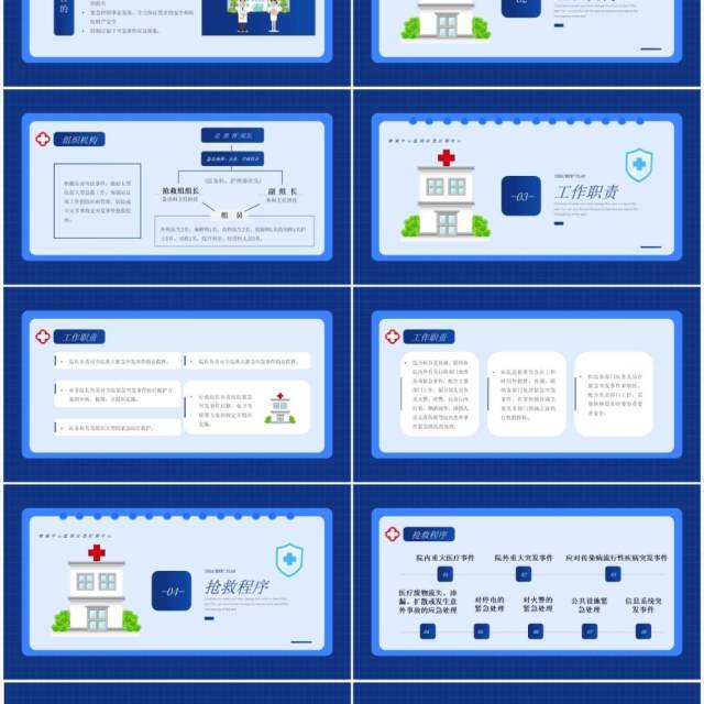 蓝色简约风医院突发事件应急预案PPT模板