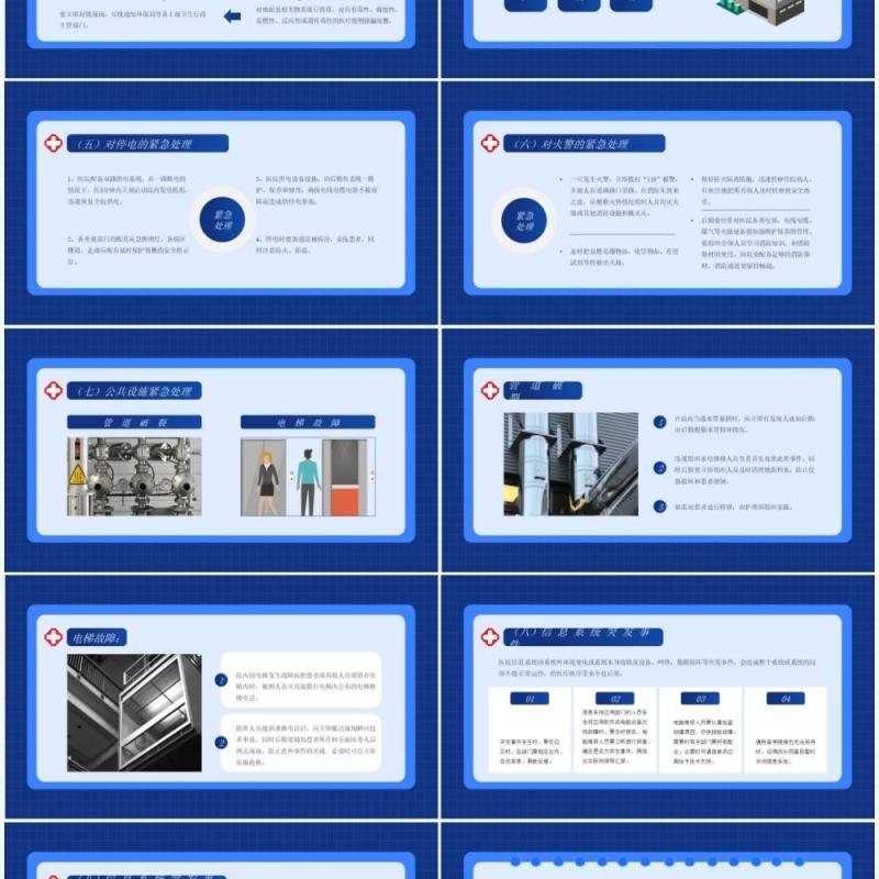 蓝色简约风医院突发事件应急预案PPT模板