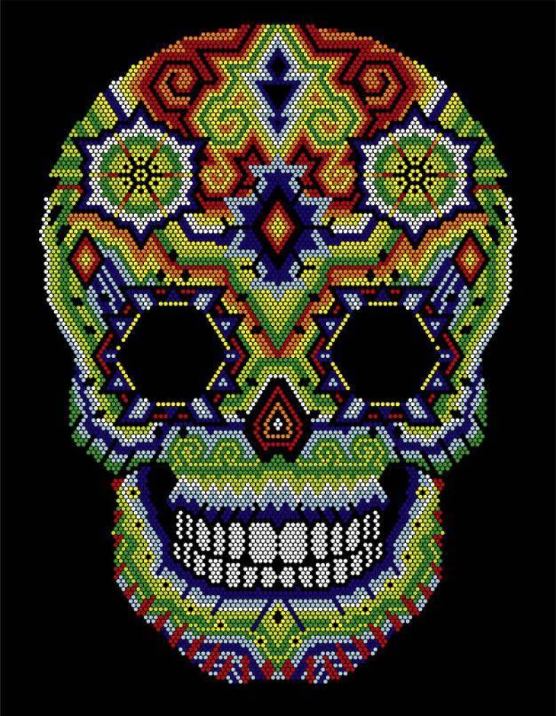 头骨huichol阿兹台克人