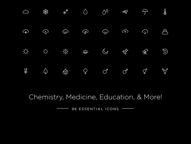完美的化学，医学，教育等等！健康与科学图标